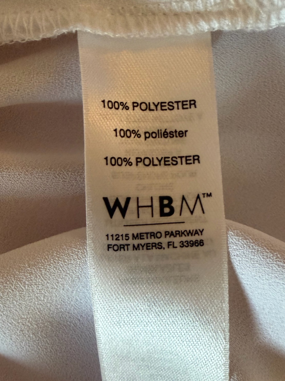 White House Black Market Cream Ruffle V-Neck Button-Trim Blouse - Picture 6 of 6